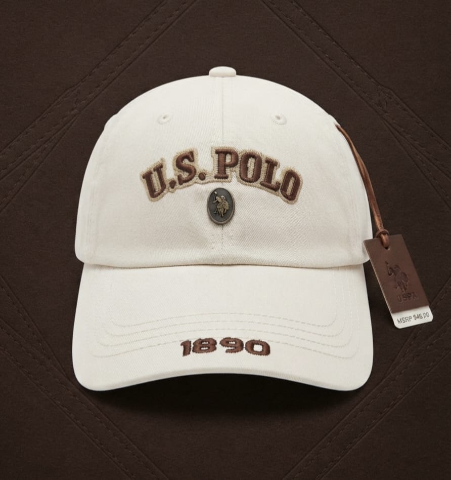 U.S. Polo Assn. 1890 Off-White Cotton Cap – Premium Unisex Baseball Cap Pakistan