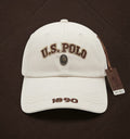 U.S. Polo Assn. 1890 Off-White Cotton Cap – Premium Unisex Baseball Cap Pakistan