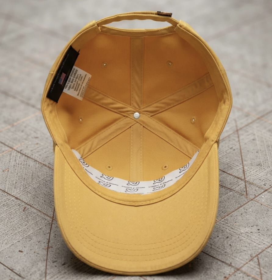 Vintage 1890 Embroidered Baseball Cap in Pakistan | Premium Mustard Tan Cotton Cap
