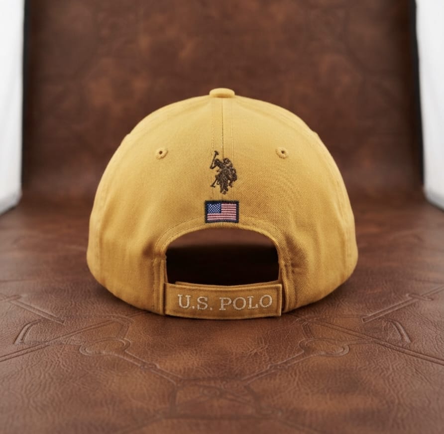 Vintage 1890 Embroidered Baseball Cap in Pakistan | Premium Mustard Tan Cotton Cap