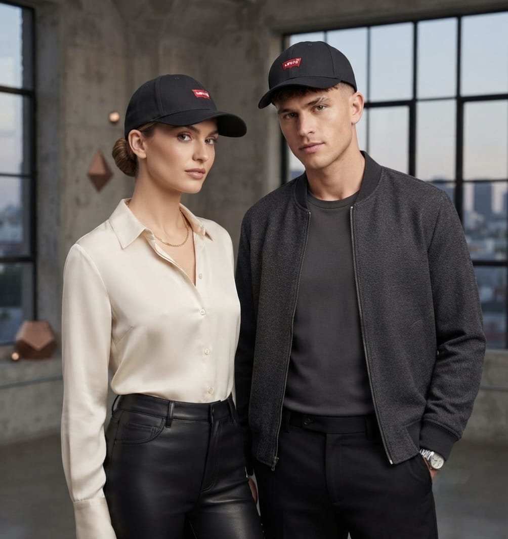 Levi's Black Embroidered Baseball Cap in Pakistan | Red Tab Logo Cotton Cap
