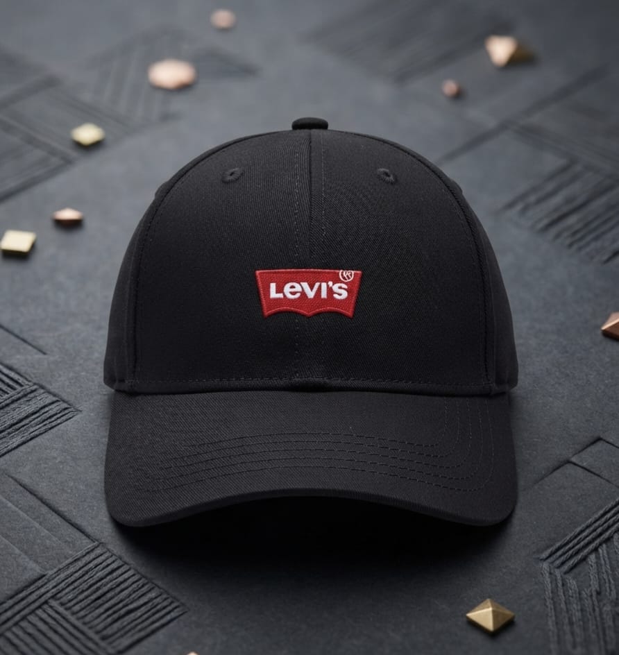 Levi's Black Embroidered Baseball Cap in Pakistan | Red Tab Logo Cotton Cap