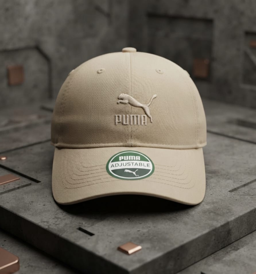 Puma Beige Embroidered Baseball Cap in Pakistan | Premium Unisex Cap