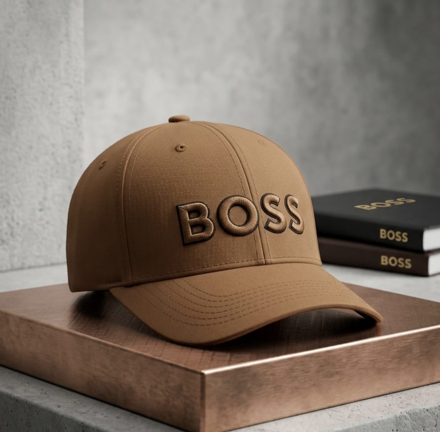BOSS Camel Brown Embroidered Baseball Cap in Pakistan | Premium Unisex Cap