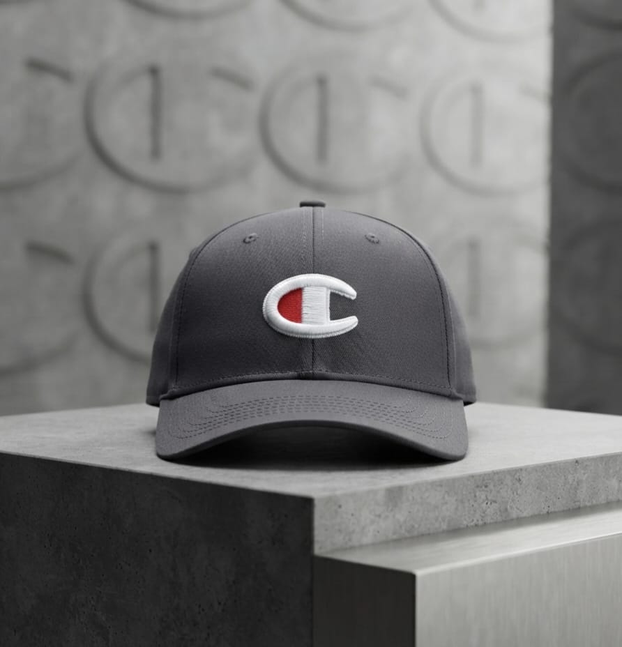 Champion Grey Embroidered Baseball Cap in Pakistan | Premium Unisex Cap