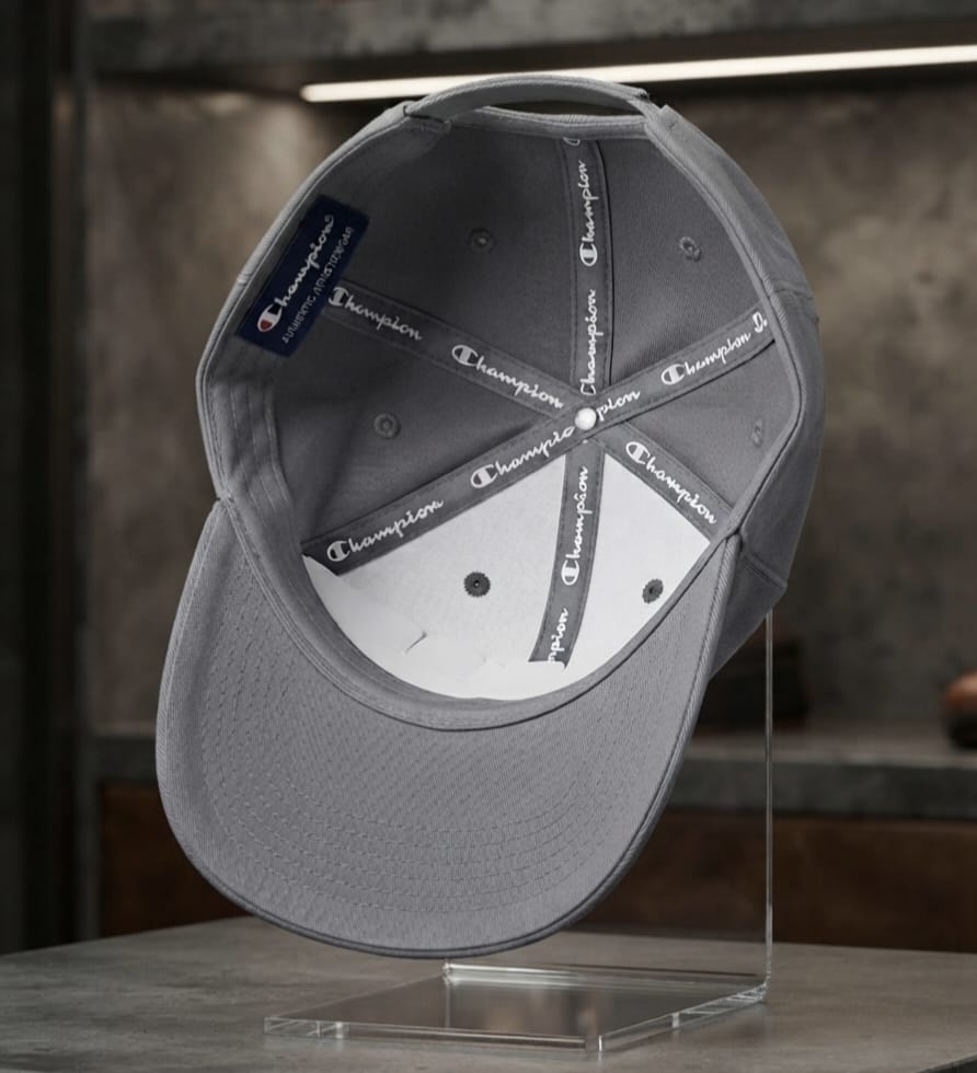 Champion Grey Embroidered Baseball Cap in Pakistan | Premium Unisex Cap