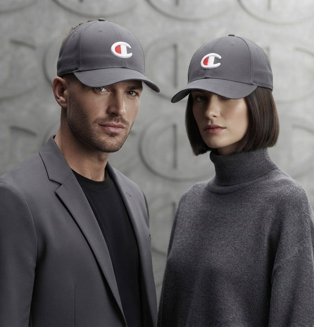 Champion Grey Embroidered Baseball Cap in Pakistan | Premium Unisex Cap