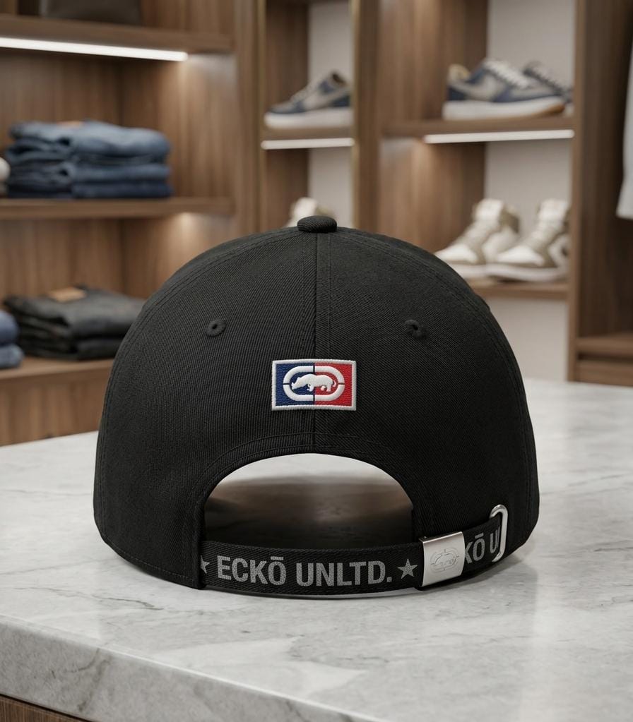 Ecko Unltd. Black Embroidered Baseball Cap in Pakistan | Unisex Cap