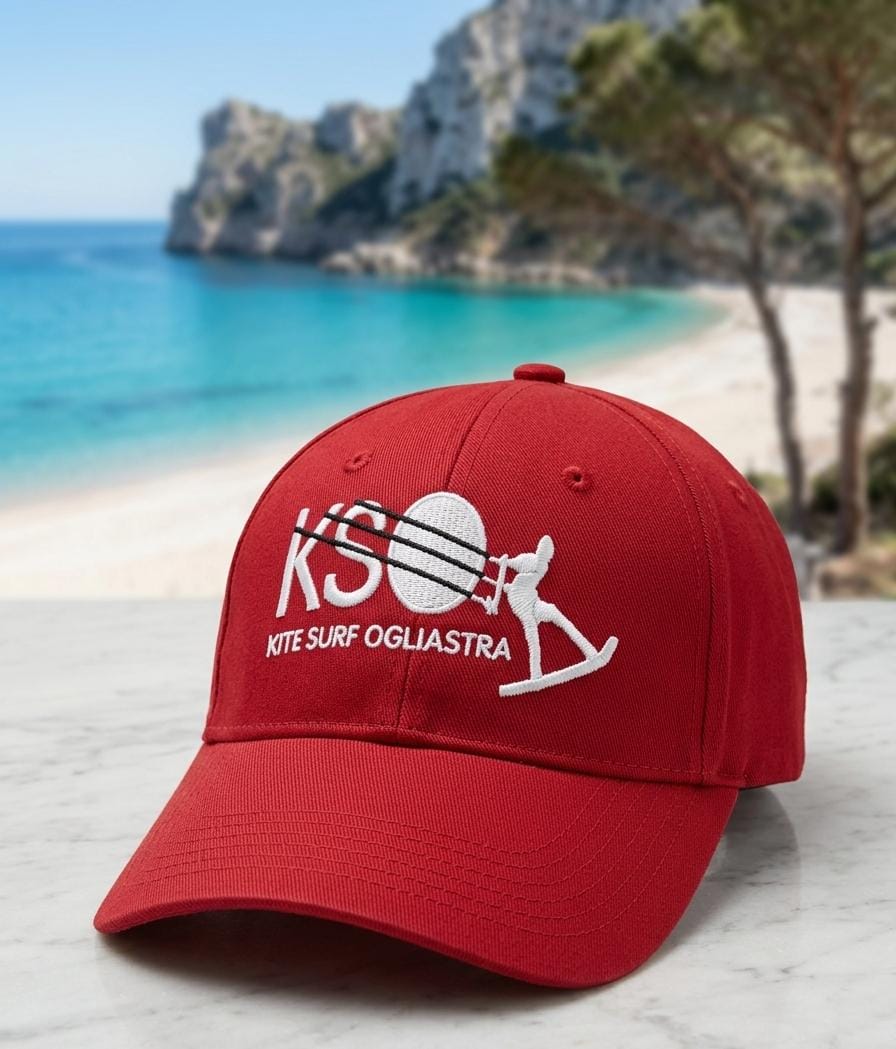 Kite Surf Ogliastra Red Embroidered Baseball Cap in Pakistan | Unisex Cap