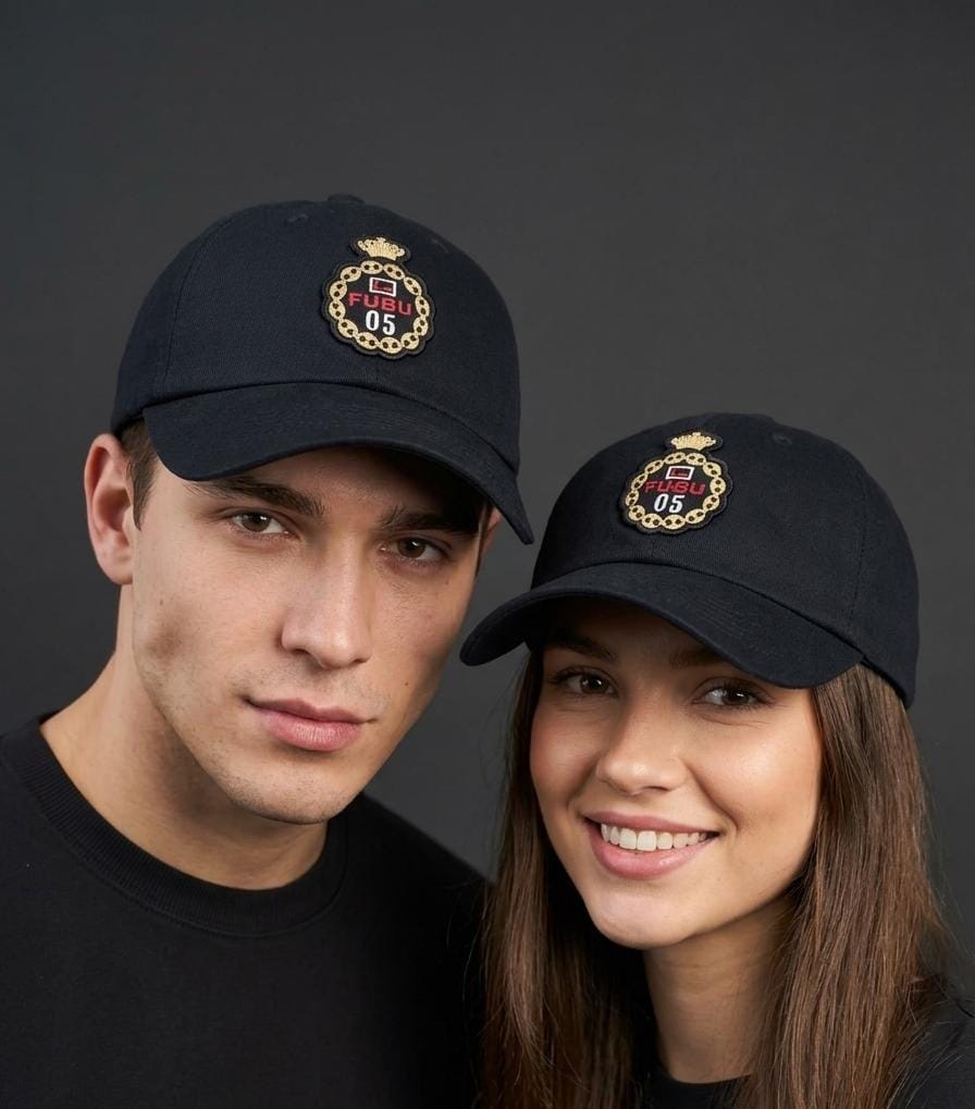 FUBU 05 Crown Crest Black Baseball Cap in Pakistan | Embroidered Cap