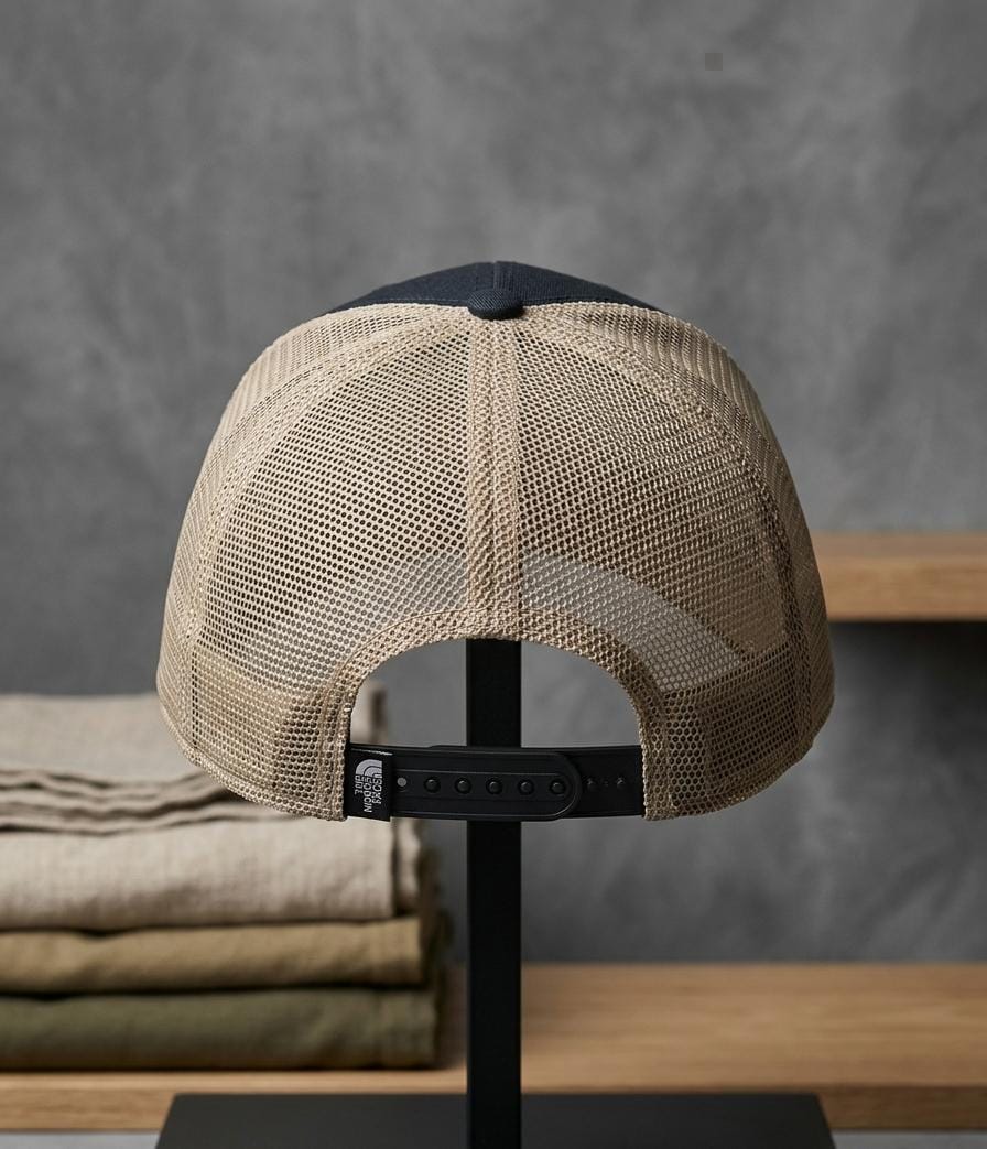 The North Face Black & Cream Mesh Trucker Cap in Pakistan | Alpine Patch Cap