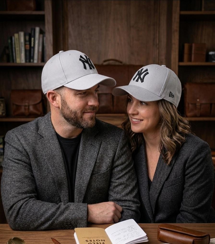 NY Yankees Embroided Grey Baseball Cap - Premium Cotton