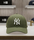 Olive Green NY Yankees Embroidered Baseball Cap - Premium Cotton