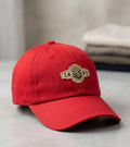 US Polo 1890 Embroidered Red Cap - Adjustable Unisex Baseball Hat
