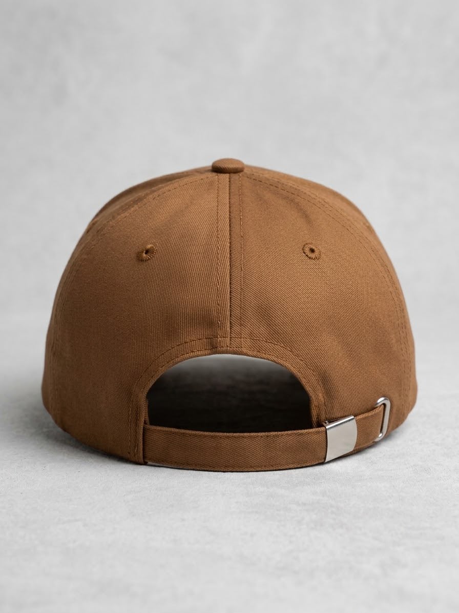 Premium Camel Brown HUGO Red Patch Baseball Cap for Men