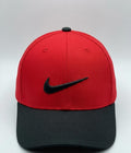 Nike Red and Black Embroidered Logo Baseball Cap for Men