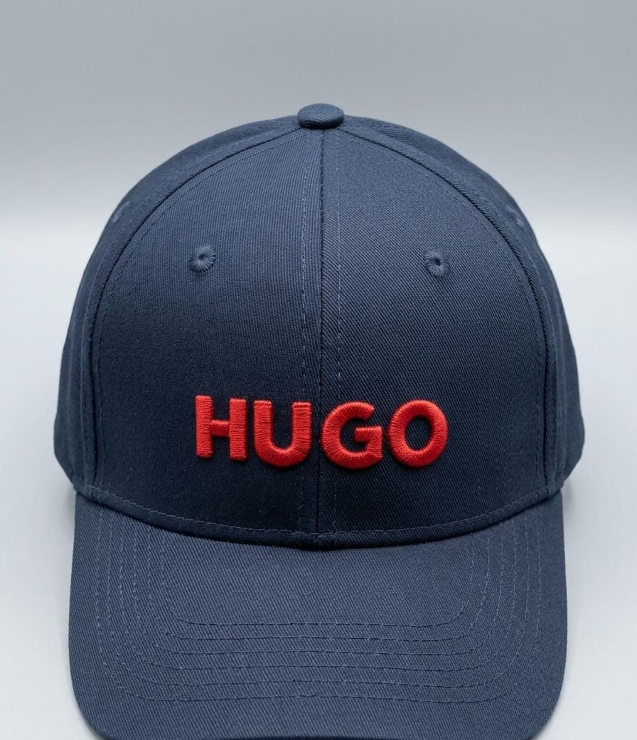 Classic Navy Blue HUGO Embroidered Baseball Cap