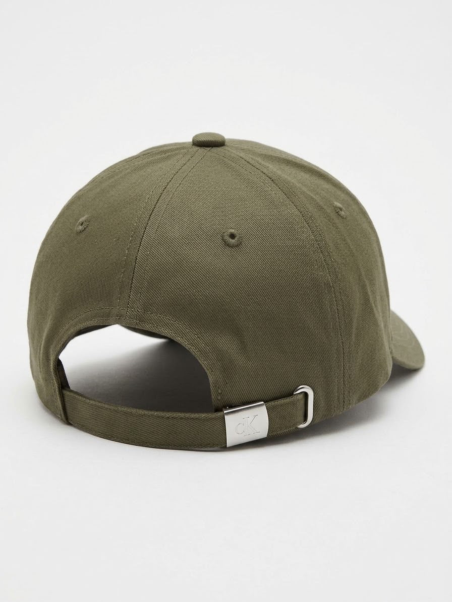 Calvin Klein CK Box Logo Embroidered Baseball Cap - Olive Green