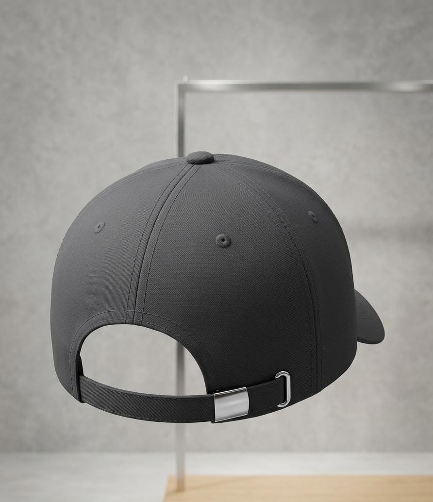 Champion Logo Embroidered Baseball Cap - Charcoal Grey