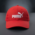 PUMA Classic Embroidered Logo Baseball Cap – Bright Red