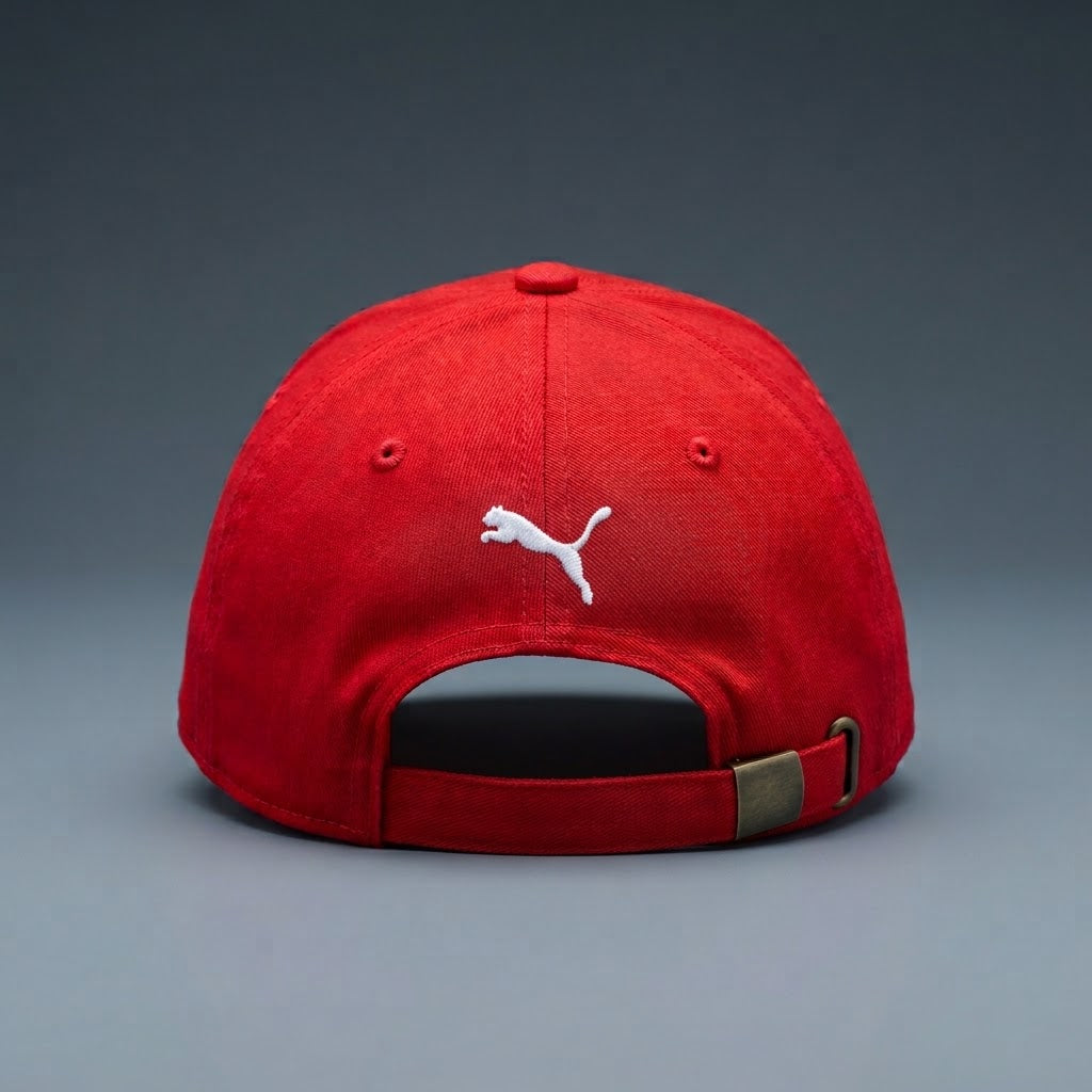 PUMA Classic Embroidered Logo Baseball Cap – Bright Red
