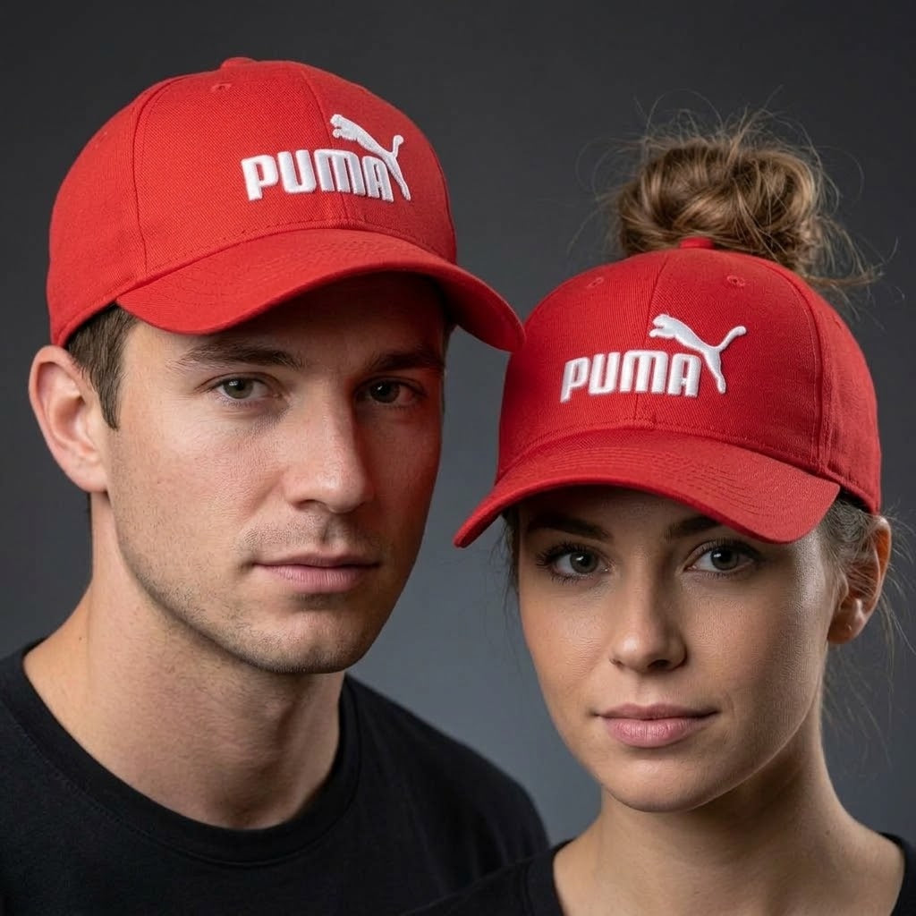 PUMA Classic Embroidered Logo Baseball Cap – Bright Red