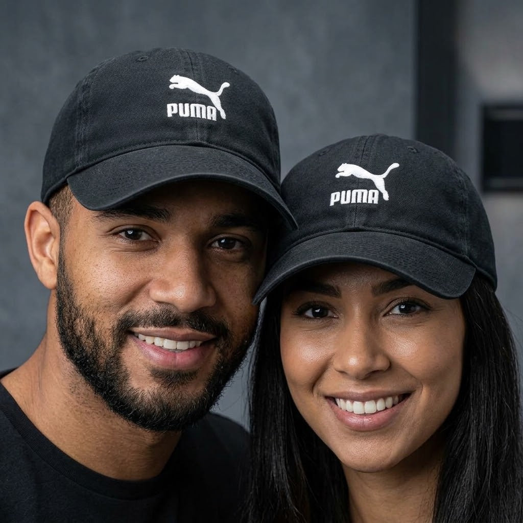 PUMA Classic Embroidered Logo Baseball Cap – Jet Black