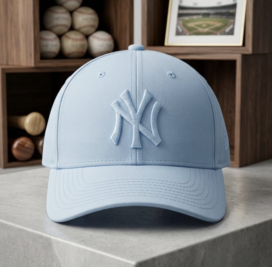 New York Yankees Light Blue Baseball Cap in Pakistan | NY Embroidered Unisex Cap